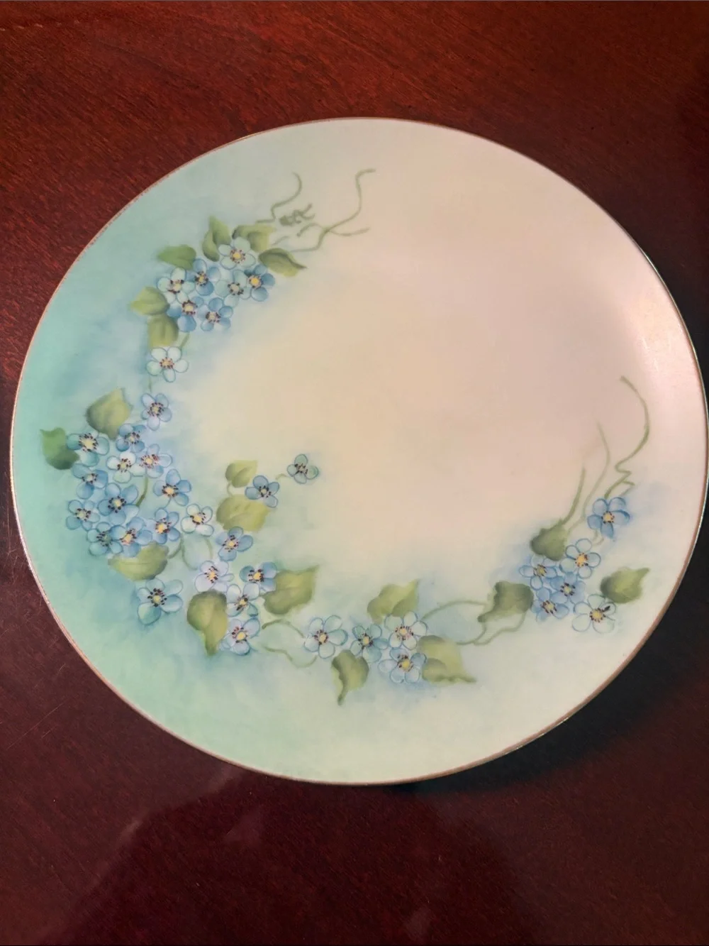 Hand-Painted‎ Floral Decorativel  Plate salad or dessert 7”